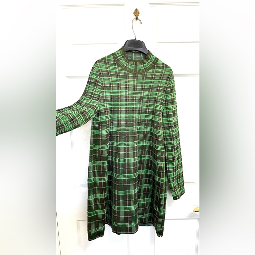 Rare‼️Exquisite‼️EUC Missoni Green/BrownPink Weave 60’s style Midi Dress/Sweater - Picture 8 of 16